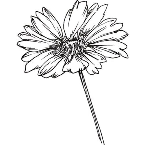 Clear Stamps Vintage Flowers chrysanthemum Transparent Silicone Seal for DIY Scrapbooking Card Making Photo Album Decor Crafts