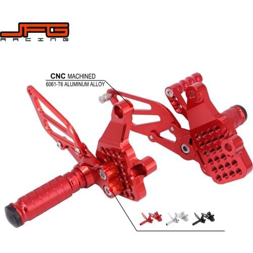 Motorcycle CNC Adjustable Foot Pegs Pedals Rest Rearset Footpegs For DUCATI 999 999S 999R 749 Dark 749R 749S 2003-2006