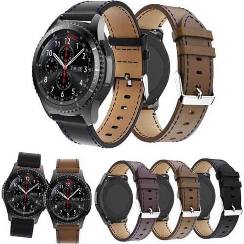 22mm Quick Release Watch Band For Samsung Galaxy Watch 46mm Leather Bracelet Strap For Huawei Watch 2 Pro Classic Honor Magic GT