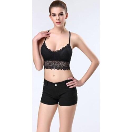 Sexy Womens Lace Cut Out sports bra running shockproof Crop Top Club Bralette Bustier Strappy gym yoga running workout C0555