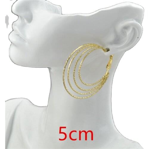 Clip earrings for women Not allergic Painless No need for pierced ears With cushion Shiny princess Large circle ladies earrings