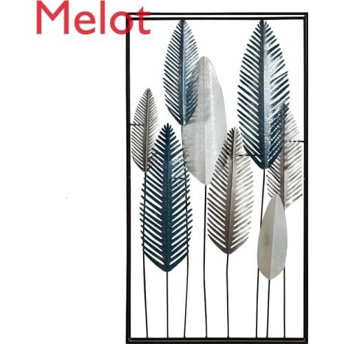Northern Europe Wall Decoration Originality Ins Green Planting Iron Art Restaurant Wall Decoration Three-dimensional Modern