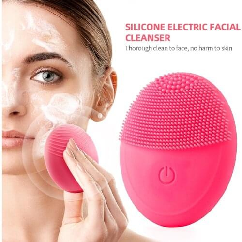 Silicone Facial Cleansing Brushes Skin Care Face Brush Sonic Vibration To Take Dirts In Pore Away Deep Pore Cleansing Massager