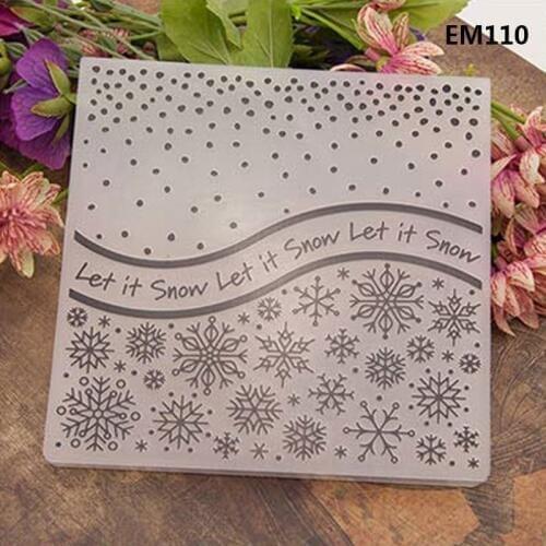Snowflake Plastic Embossing Folders Christmas Bell Embossing Folder for card making DIY supplies 5.9 inch