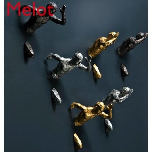 Light Luxury Model Room Living Room Hallway Background Wall Decoration Creative Relief 3D Sports Figure Wall Hanging Room Decor