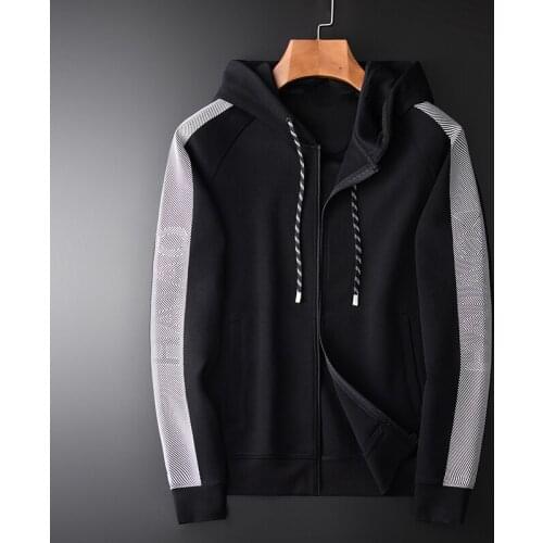 21C Hoodies Men Luxury Contrast Color Hooded Sweatshirt Male Fashion Autumn Slim Fit Casual Sport Mens Sweatshirts 4XL