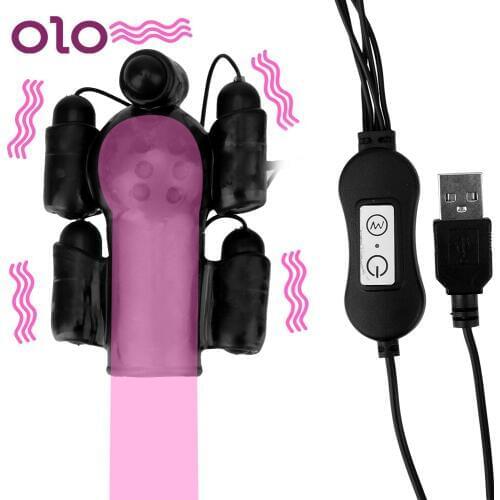 OLO Glans Vibrator Penis Vibrator Male Masturbation Sex Toys for Men Delayed Ejaculation Penis Trainer Ring Penis Massager