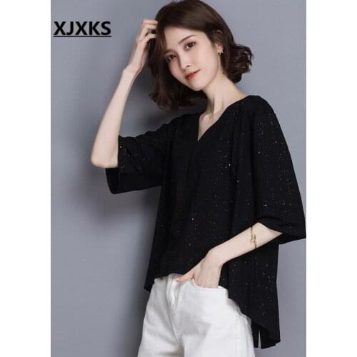 Женские длинные футболки XJXKS China At AliExpress