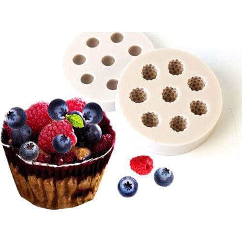 3D Raspberry Blueberry Shape Silicone Mold Chocolate Fondant Candy Baking Tool Cake Decorating Tools Kitchen Baking Moulds