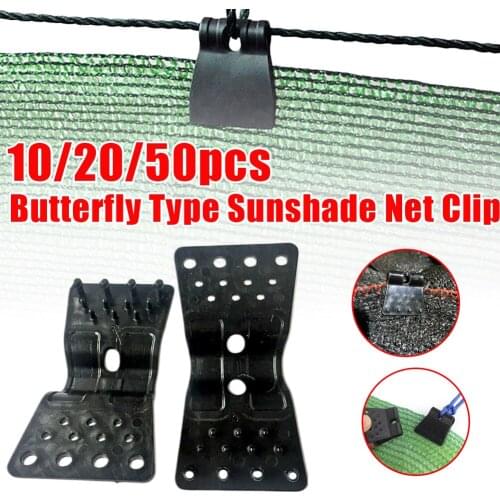 10/20/50pcs Agricultural Plastic Greenhouse Gardening Greenhouse Shading Net Clip Net Bird Net Buckle Net Clip Butterfly Clip