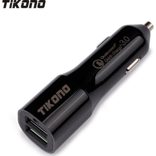 Tikono Qualcomm Quick Charge 3.0 Double USB Car Charger For HTC One A9 LG G5 Xiaomi Mi 5 Mi Max Samsung QC 3.0 Fast Car Charger