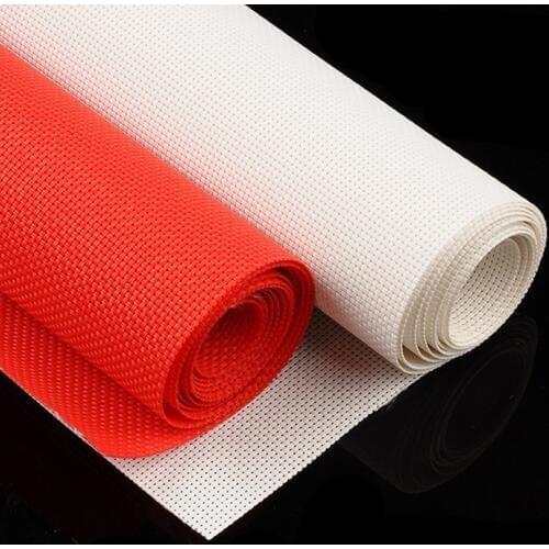 White/Red 14CT Embroidery Aida Cloth Fabric Cross Stitch Aida Cloth Fabric Aida Plastic Cloth For DIY Handmade Embroidery