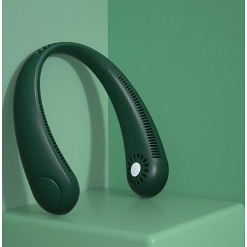 Mini Bladeless Cooling Fan Neck Fan Built-in Battery USB Rechargeable Fan Mute Sports Fans For Home Outdoor Wingless Safety