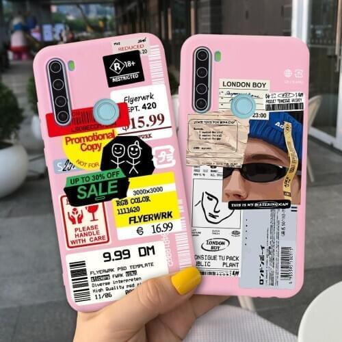 Retro Barcode Label Personality TPU Phone Case for Redmi Note 8 8T 9 S Pro Max Silicone Protective Cover