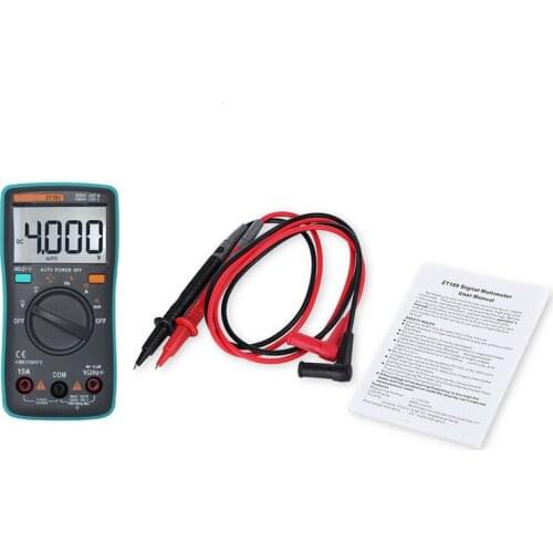 ZT100 Digital Multimeter 4000 Counts Backlit Display AC/DC Voltage Ammeter Voltmeter Ohm Tester Frequency Diode Meter Tool