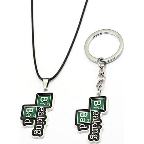 Deadly Bug Keychain & Necklace Breaking Bad Words Keyring Pendants Key Chains Ornament Action Figure Cosplay Toys