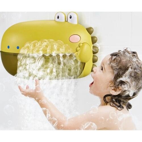 Baby Bath Toys Bubble Machine Dinosaur Music Kids Bath Toy Bathtub Soap Automatic Bubble Maker Baby Bathroom Toy For Children