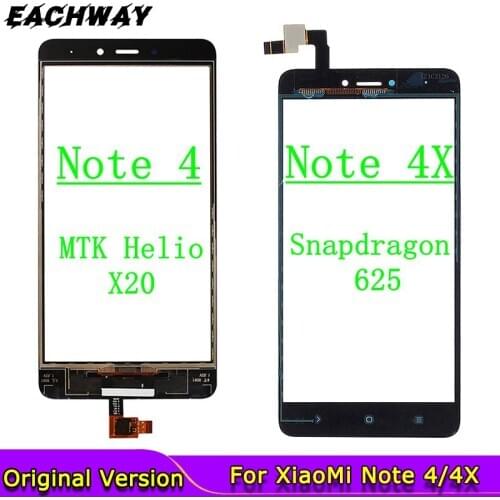 For Xiaomi Redmi Note 4 Touch Screen Digitizer Front Glass Panel Note4 Pro 4X Touchscreen For MTK X20 Redmi Note 4X Touch Screen
