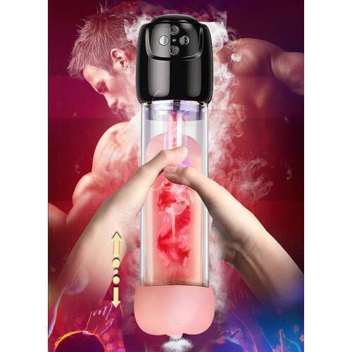 Electric Male Penis Enlargement Vibrator Vacuum Pen Pump Enlarger Extender Extender Extender Enhancer Sex Toy For Gay Men