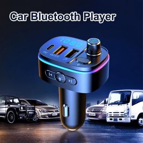 FM Transmitter Modulator Bluetooth Handsfree Car Kit Audio Mp3 Player With 18W Car Fm Transmittor Dual USB Phone Charger