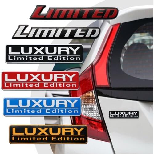 3D Aluminum Metal Luxury limited edition Logo Car Stickers Emblem Badge Tail Decal Car Styling For BMW Audi Land Rover Citroen