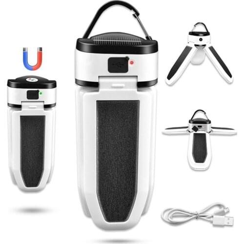 30W Multifunctional Outdoor Camping Light 60LED Foldable Tent Lamp Rechargeable 3 Leaves Light Portable Emergency Light