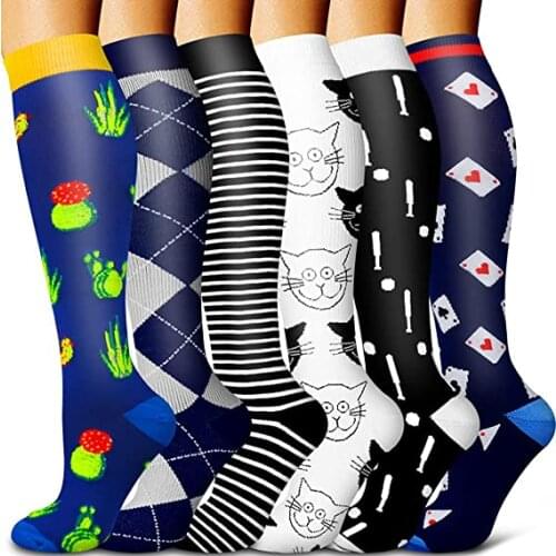 Running Women Men Socks New Compression Socks Best For Cycling, Running, Nursing, Hiking, Recovery & Flight Travel Socks