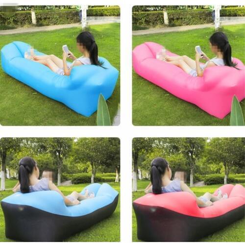 Fast Inflatable Sofa Bag Lazy Lay Bag Camping Portable Air Folding Beach Pillow Bed Mat Air Hammock Chair Lounger Waterproof