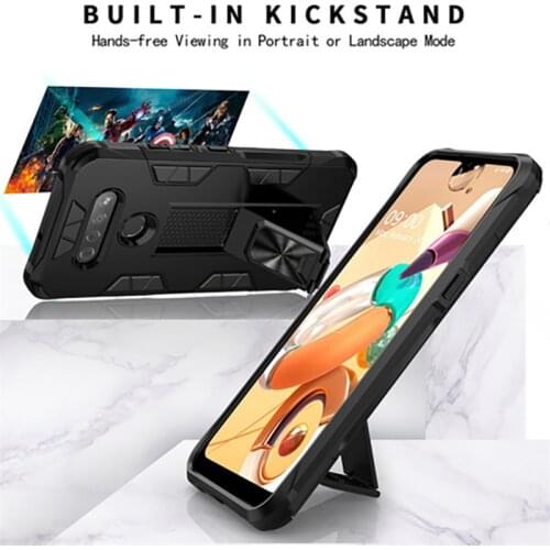 Invisible Bracket Phone Case For Motorola G7 Power US Version E2020 Coque One Hyper Fusion E6S Cover Car Ring Phones Accessorie