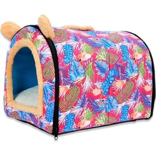 New All seasons Pet house Warm Cat bed deformable 3 in 1 pad collapsible comfortable cat kennel cave Fully detachable washable