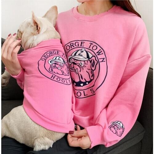 Pet Baby Clothes Cotton Hoodie For Dogs Cute Clothing For Big Fat Dog Women Puppy Clothes French Bulldog Cat Schnauzer Pet Coat