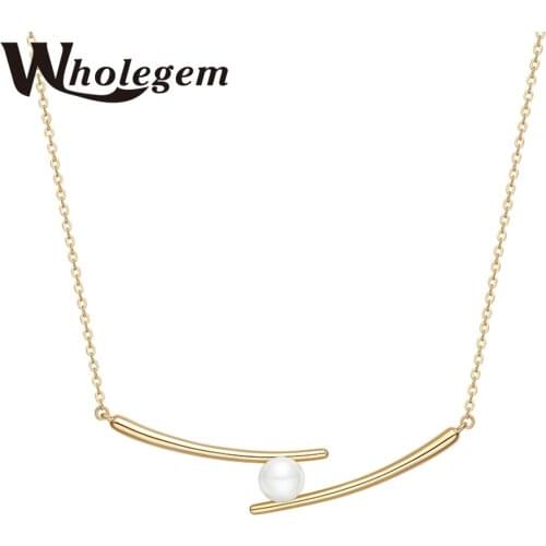 WHOLEGEM Trendy Brand Creative Pearl Necklace For Women Fashion High Quality Clavicle Chain Female Choker Jewelry