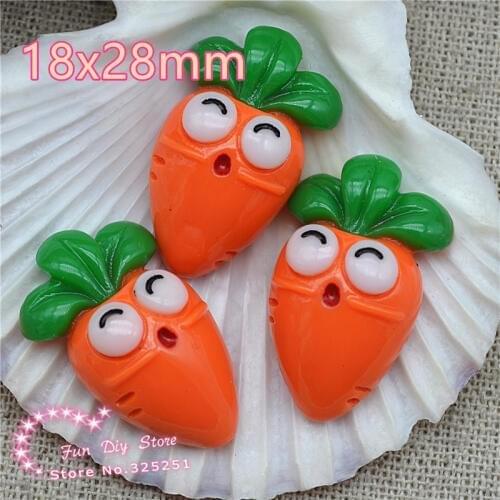 Resin radish cartoon Flat back for decoration,hair bow center 50pcs/lot 18x28mm
