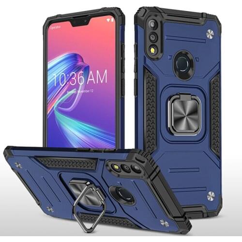 For ASUS ZenFone Max Pro M1 ZB601KL ZB602KL Shockproof Armor Car Ring Stand Holder Phone Case for Redmi 9 Power Back Cover Case
