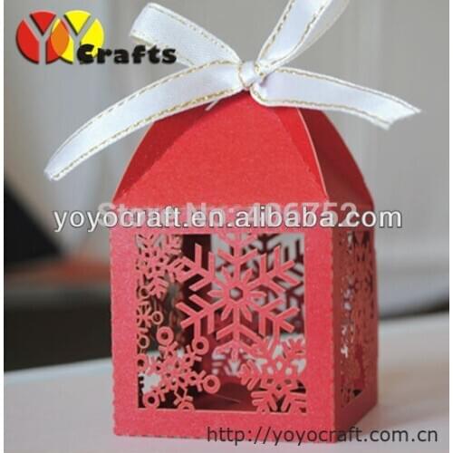 Handmade luxury snowflake candy box, christmas decoration, holiday gift box 50pcs/ lot
