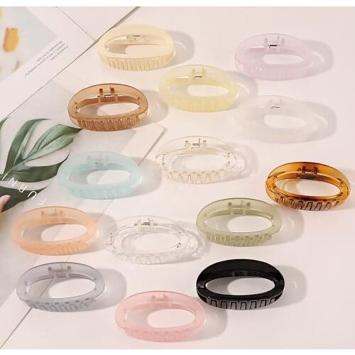 New Fashion All-match LTransparent Geometric Conical Frosting Hairpin Barrette for Women Girl Accessories Headwear