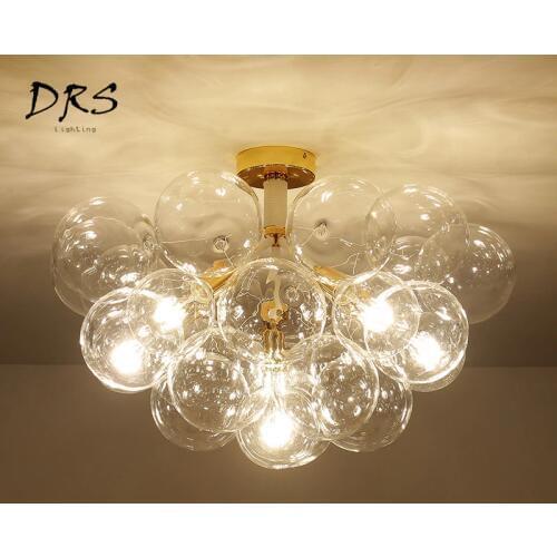 Nordic Creative Luminaire Ceiling Lamp Bedroom Chandelier Lighting Modern LOFT Glass Ball for Home Ceiling Lamp Light Fixtures