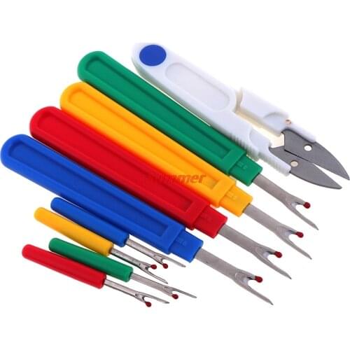 Smart Home New 9pcs DIY Seam Ripper Stitch Unpicker With Plastic Handle Thread Cutter Sewing Remover Cross Embroidery Tools