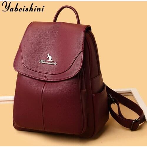 2021 Large Capacity Retro Backpack Fashion Designer Backpack For Women Leather Good Quality School Bag For Teenage Girls New