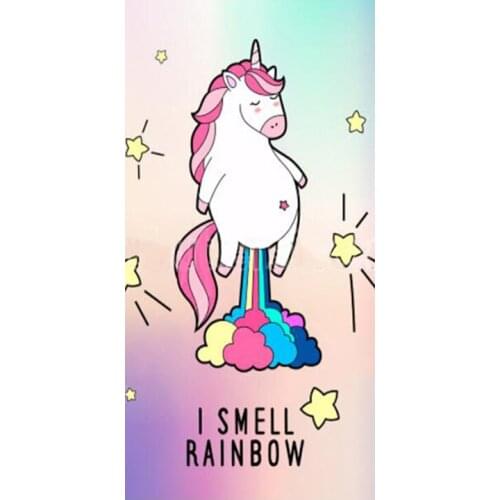 Funny Magic Farting Unicorn Gifts Colorful Rainbow Unicorn Beach Travel Towels Quick Drying Swimming Pool Bathroom Spa Towel 140