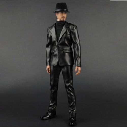 ZY5007 1/6 Scale Male PU Leather Suit Ph-icen Tbleague Hottoys Clothes For 12" Action Figure Body DIY