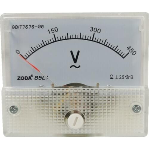 1PC 85L1-V 30V 50V 150V 250V 300V 450V 500V AC Direct Analog Meter Panel Gauge AC Voltage Current Meter 64*56MM Voltmeter