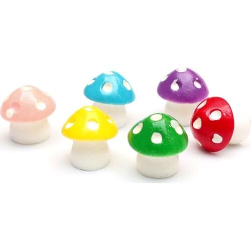 12x12mm Resin Mixed Mushroom Shape Decoration Crafts Flatback Cabochon Embellishments For Scrapbooking DIY Accessories