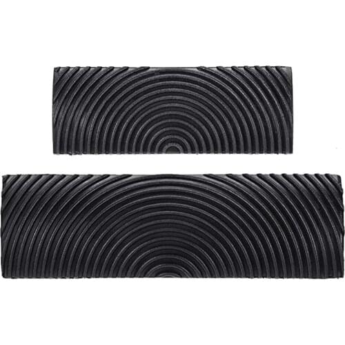 2 Pcs Black Rubber Wood Grain Paint Roller DIY Graining Painting Tool Wood Grain Pattern Wall Painting Roller Home Tool