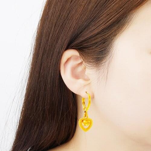 2020 trend South Korea New Hollow-out heart Stud Earring Temperament Sweet Earrings women Female wedding Jewelry Christmas gifts