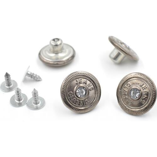 50 pieces/lot) 17mm new buttons. Jeans buttons. Fashion buckle. Clothing & Accessories Sewing Accessories
