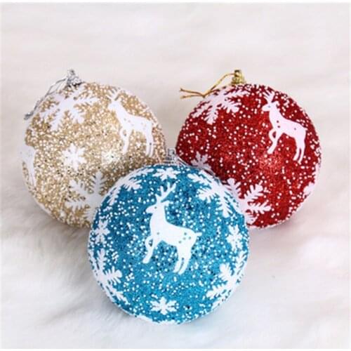 6pcs Foam Christmas Balls Snowflake Balls Christmas Tree Ornaments xmas Decorations Hanging Tree Pendants