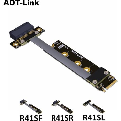 8G/bps PCIE x1 pci-e 1x 3.0 TO M.2 NGFF NVMe key M Riser Adapter Card Extension Ribbon Cable M2 key-M 1 Pci-express 3cm - 100cm