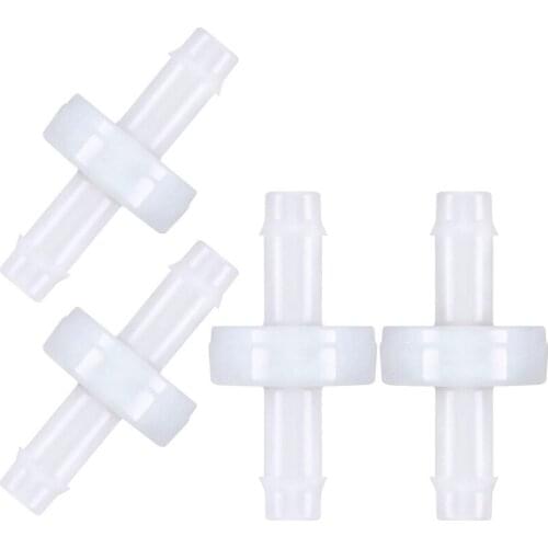 Promotion! 4Pcs Check Valve PVDF Wear-Resistant One-Way Check Valve for Fuel Gas Liquid Air 1/4 Inch 6 mm