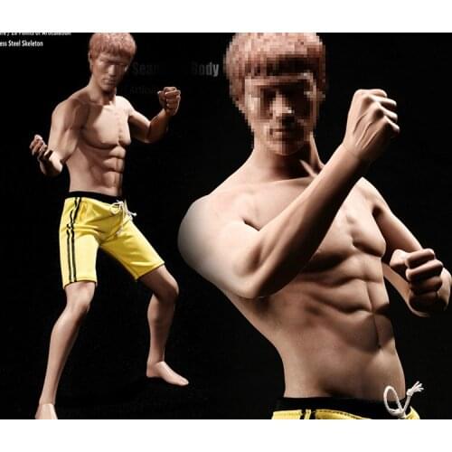 BLeague PL2016-M32 1/6 Super Flexible Asia Male Seamless Body for 12" Collectible Bluce Lee Action Figure DIY